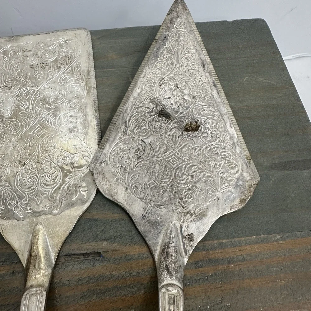 Lot 6 Vintage Silver Plate International Silver Co + Misc Cake Server Spoon Fork